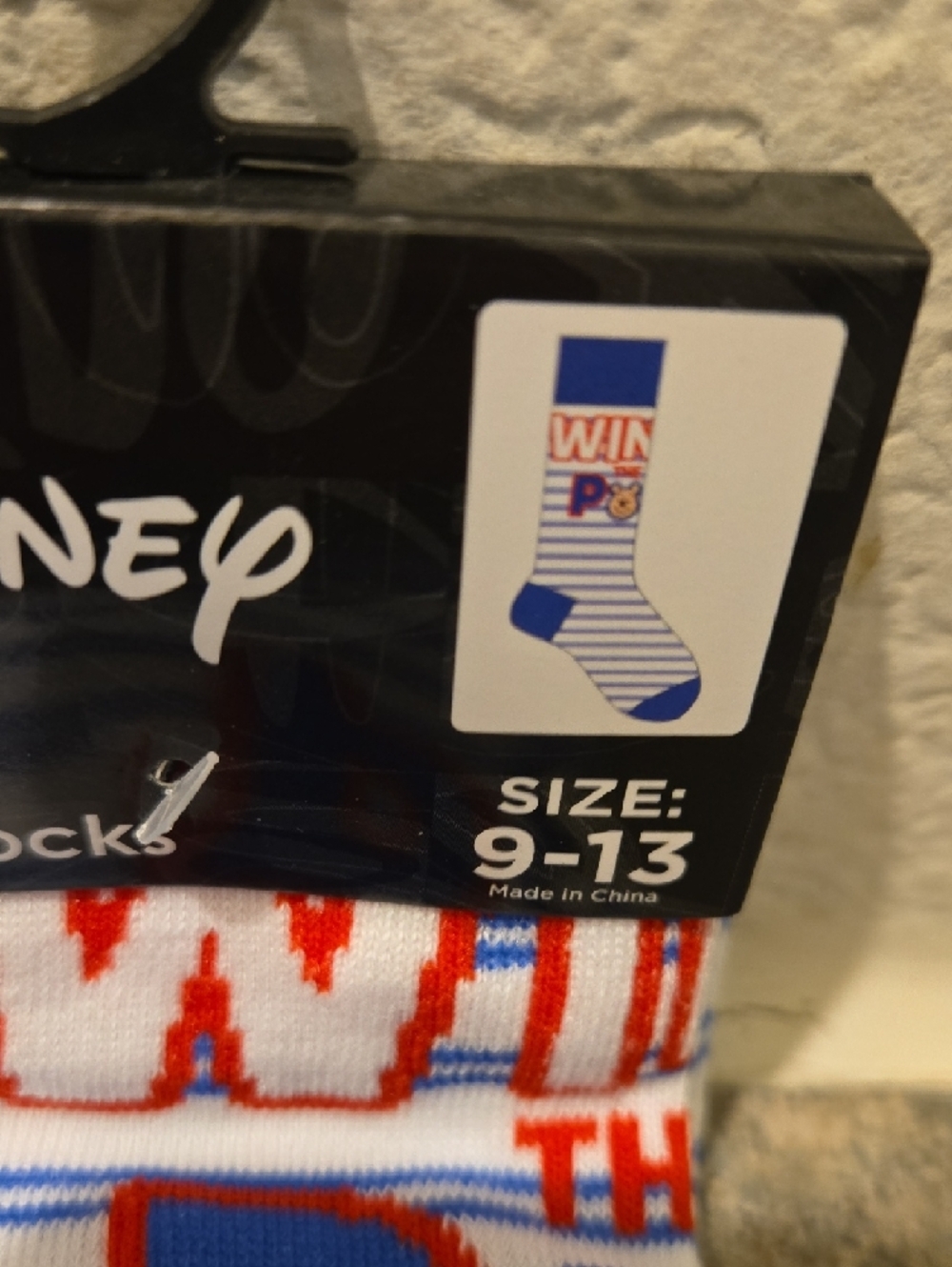 Disney White & Blue Crew Socks with Red Accents - Picture 2 of 3